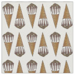 Nutty Chocolate Vanilla Ice Cream Cone Foodie Fun Fabric