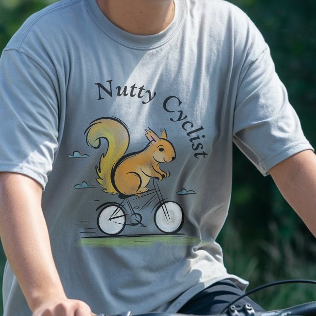 Nutty Cyclist, Squirrel on a bike, cycle animal T-Shirt (Creator Uploaded)