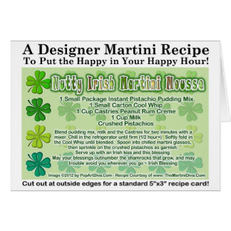 Nutty Irish Martini Mousse Recipe Greeting Card