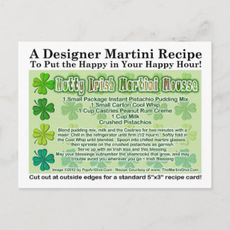 Nutty Irish Martini Mousse Recipe Postcard