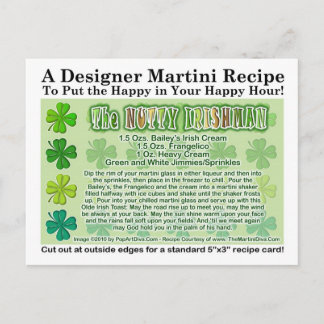 Nutty Irishman St. Patrick's Day Martini Card