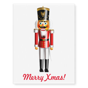 Nutty Nutcracker Soldier Temporary Tattoos