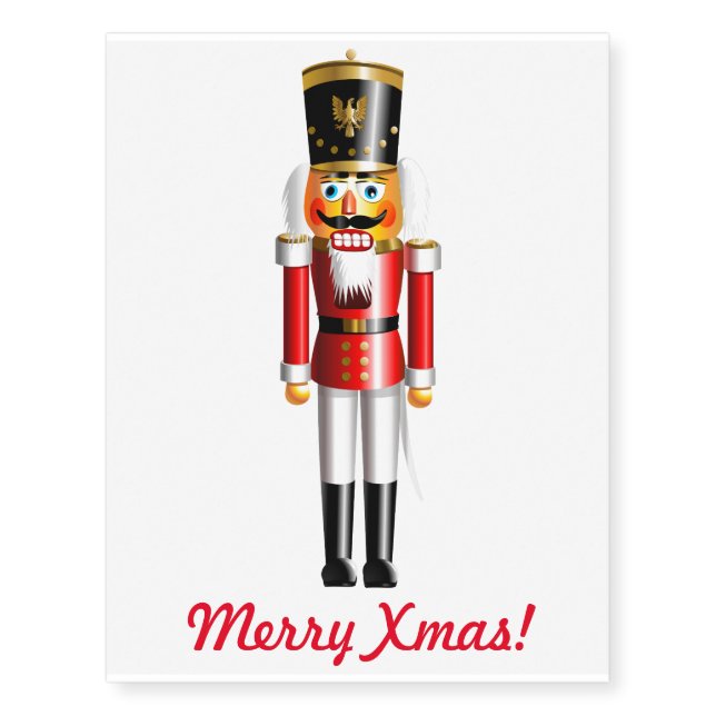 Nutty Nutcracker Soldier Temporary Tattoos (Front)