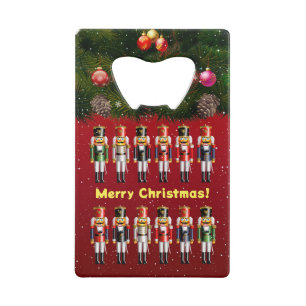 Nutty Nutcracker Toy Soldiers Credit Card Bottle Opener
