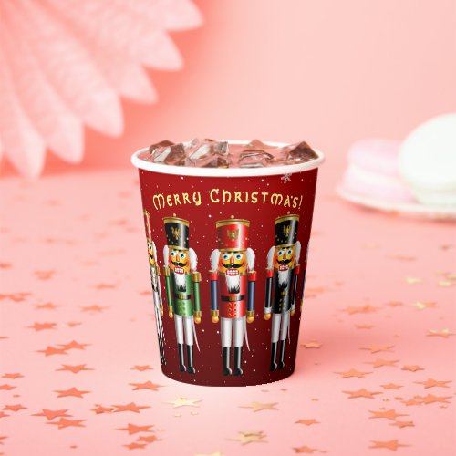 Nutty Nutcracker Toy Soldiers Paper Cups