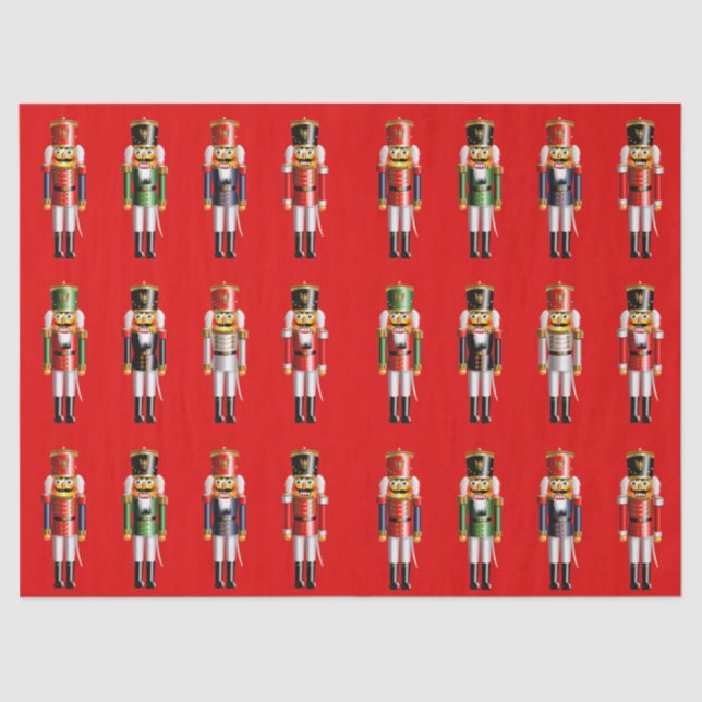 Nutty Nutcrackers Army Tissue Paper (Front)