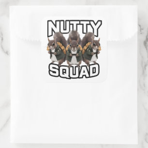 Nutty Squad, Squirrel Snack Squad Square Sticker