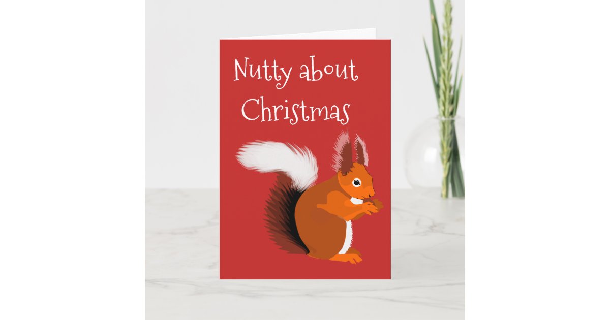 Nutty Squirrel Christmas Card Zazzle 7695
