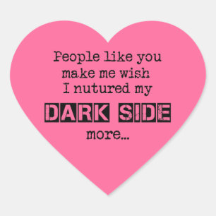 Nuture My Dark Side Heart Stickers
