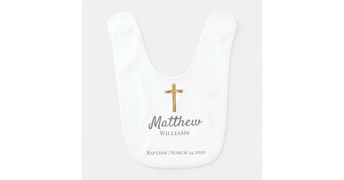 Nuturing Baptism Baby Bib Zazzle