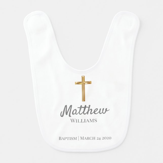 Nuturing Baptism Baby Bib (Front)