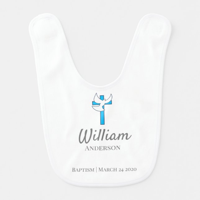 Nuturing Baptism Baby Bib (Front)