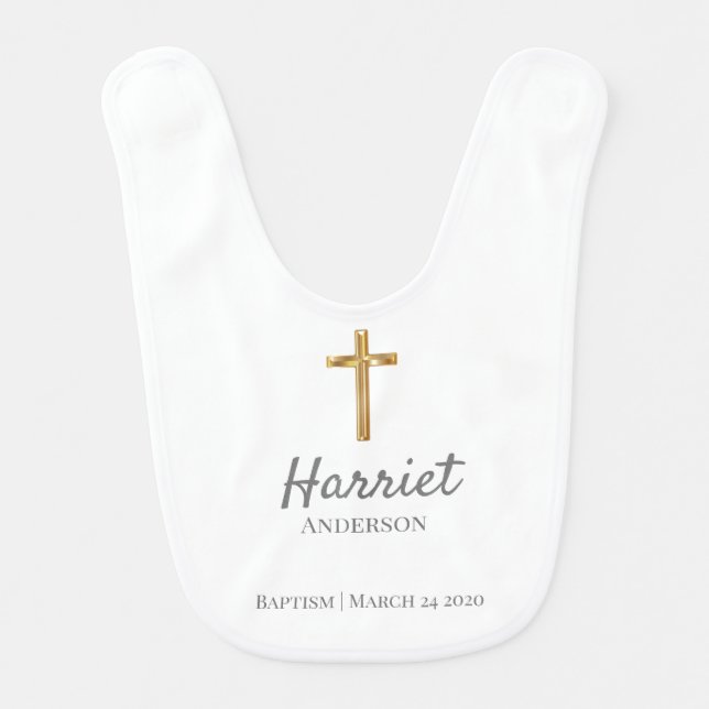 Nuturing Baptism Baby Bib (Front)