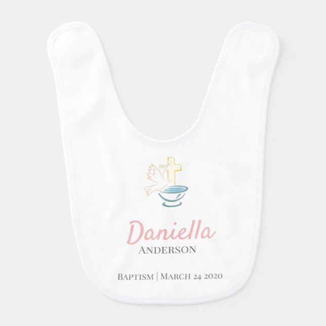 Nuturing Baptism Baby Bib (Front)