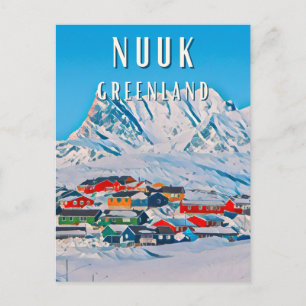 Nuuk, the polar city with breathtaking landscapes postcard