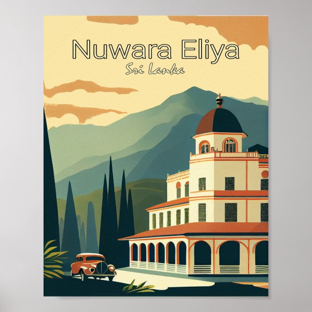 Nuwara Elia Sri Lanka Minimalist Travel Poster (Front)