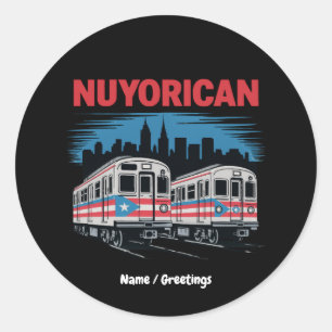 Nuyorican Puerto Rican New York City Pride Boricua Classic Round Sticker