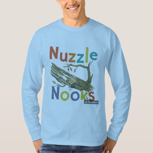 Nuzzle Nooks Cozy Comforts boys tshirt design 