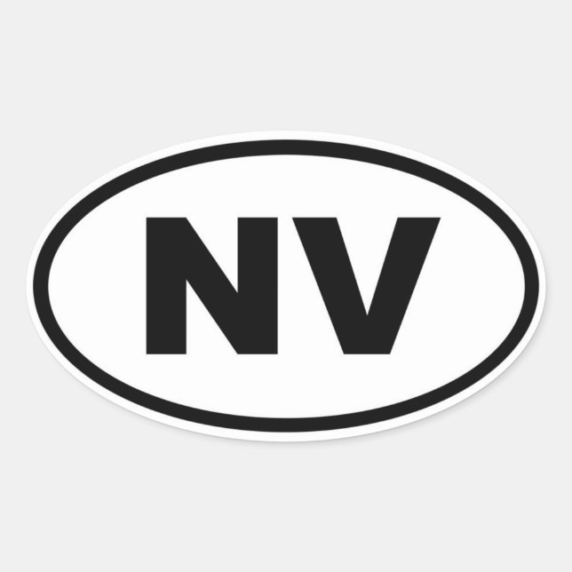 NV Nevada Oval Sticker (Front)