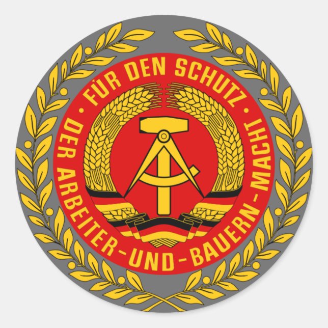 NVA COAT OF ARMS CLASSIC ROUND STICKER (Front)