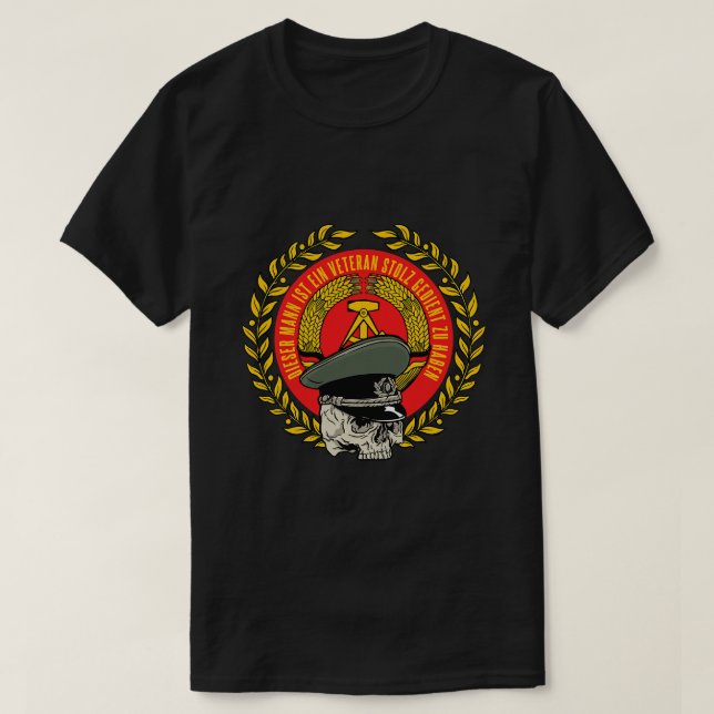 NVA DDR Army Proud Veteran T-Shirt (Design Front)