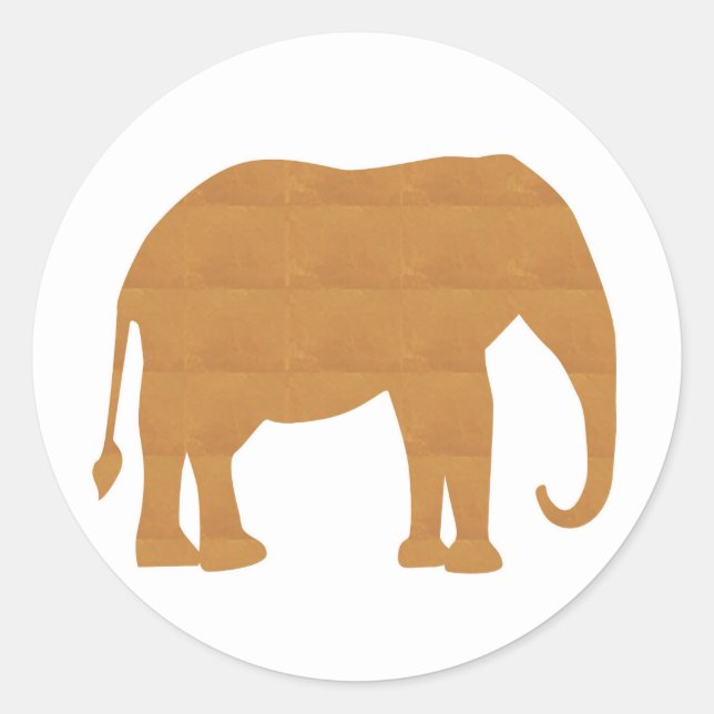 NVN353 Elephant Pet Animal Doll Game Kids FUN Classic Round Sticker (Front)