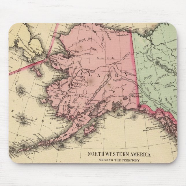 NW America Map by Mitchell Mouse Pad (Front)
