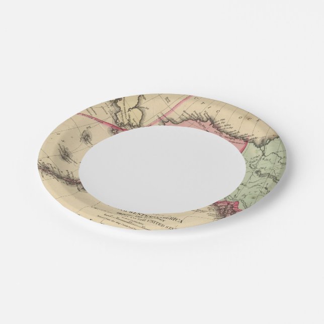 NW America Map by Mitchell Paper Plates (Angled)