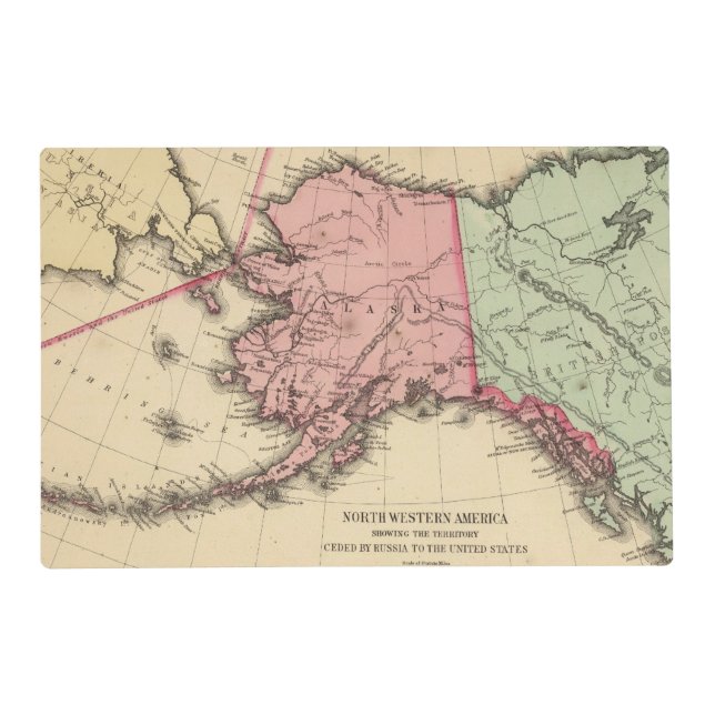 NW America Map by Mitchell Placemat (Front)