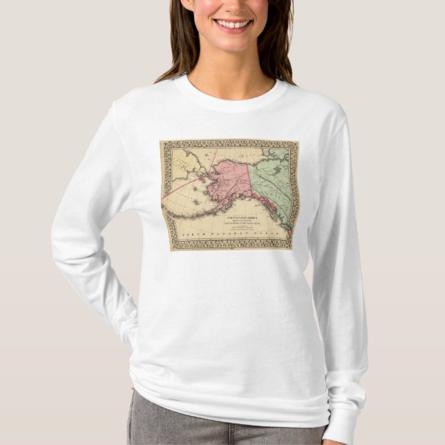 NW America Map by Mitchell T-Shirt (Front)