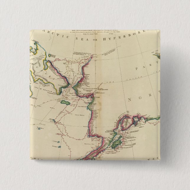 NW America, NE Asia Pinback Button (Front)