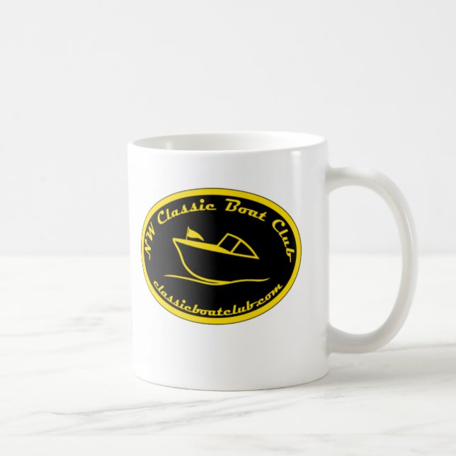 NW Classic Boat Club Gold / Black Logo Mug (Right)
