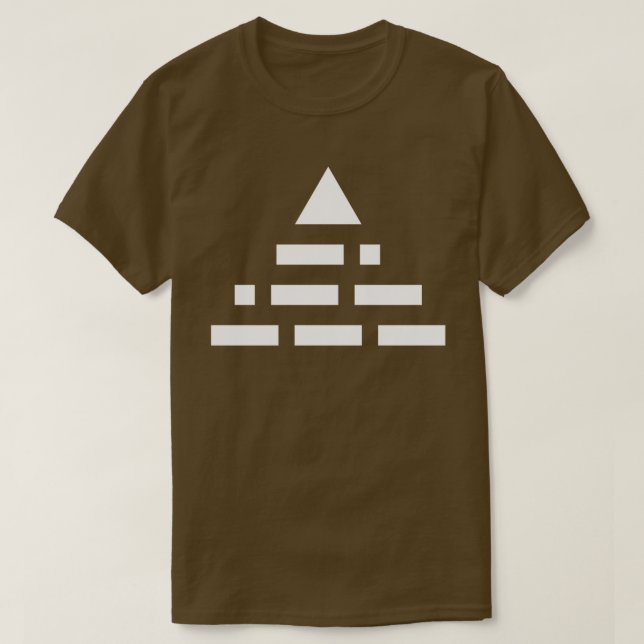 NWO (morse code) pyramid 2nd white T-Shirt (Design Front)