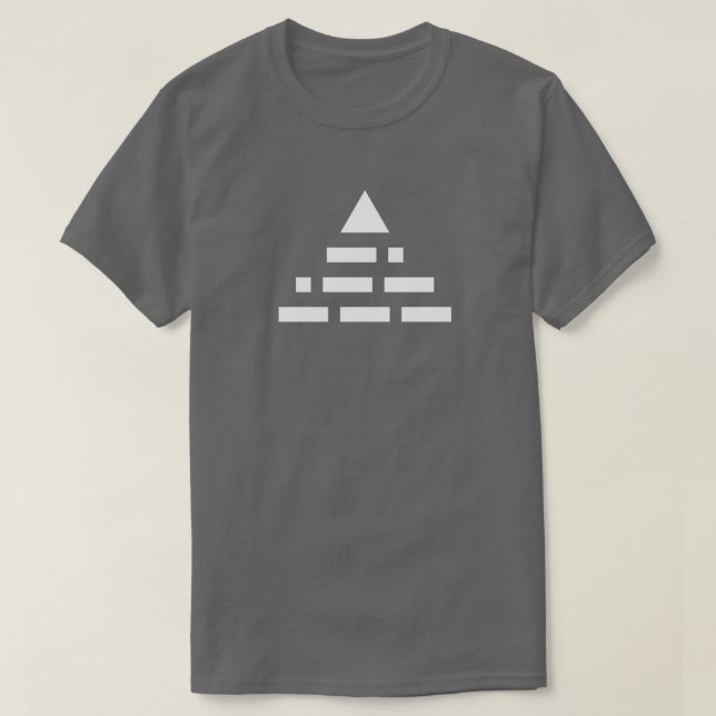 NWO (morse code) pyramid 2nd white T-Shirt (Design Front)