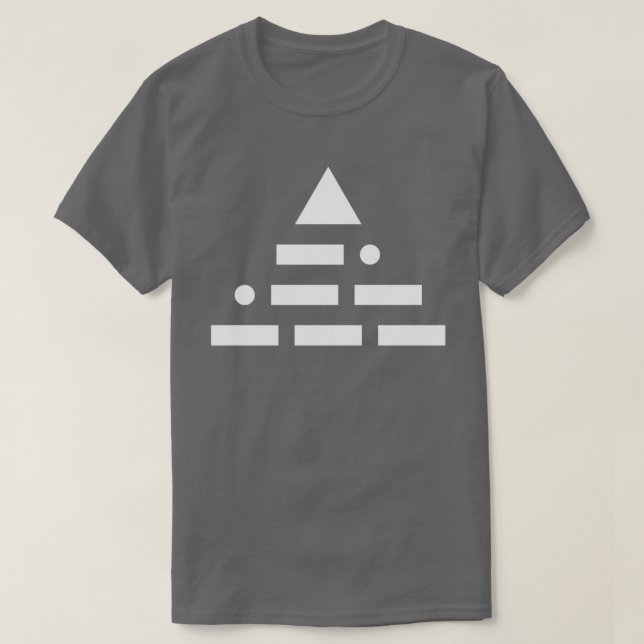 NWO (morse code) pyramid white T-Shirt (Design Front)