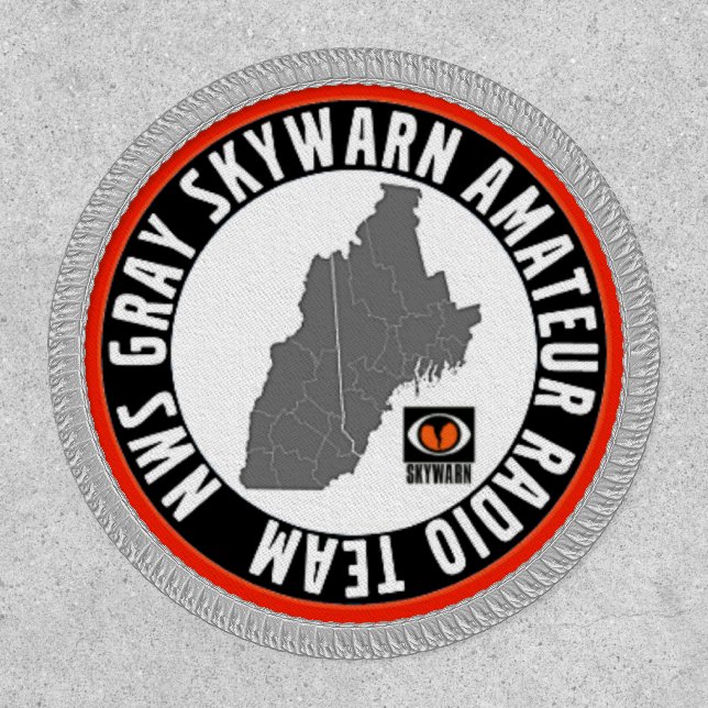 NWS Gray SKYWARN patch with velcro backing (Front)
