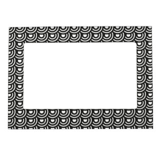 NY Art Deco Metropolitan Modern Black and White Magnetic Picture Frame