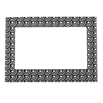 Ny Art Deco Metropolitan Modern Black And White Magnetic Picture Frame by BridalSuite at Zazzle