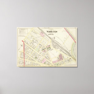 NY Boston & Providence Rail Road Map Canvas Print