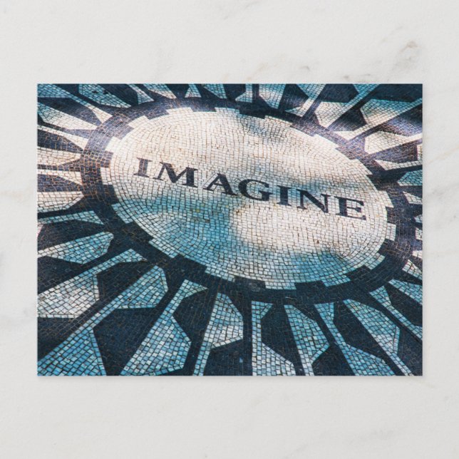 NY Central Park's Imagine, Postcard (Front)