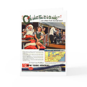 NY Central Railroad Train Christmas Card