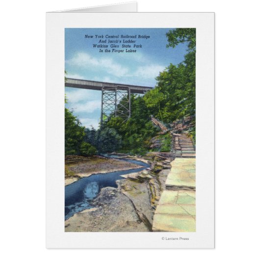 NY Central RR Bridge, Jacob's Ladder Cards (Front)