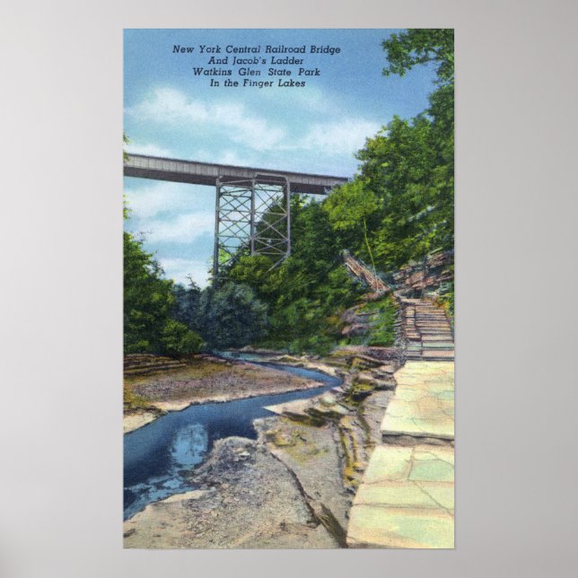 NY Central RR Bridge, Jacob's Ladder Poster (Front)