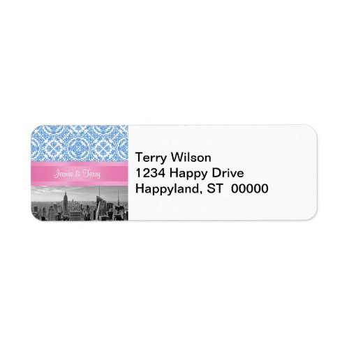 NY City Skyline D42 Customizable Return Address Label