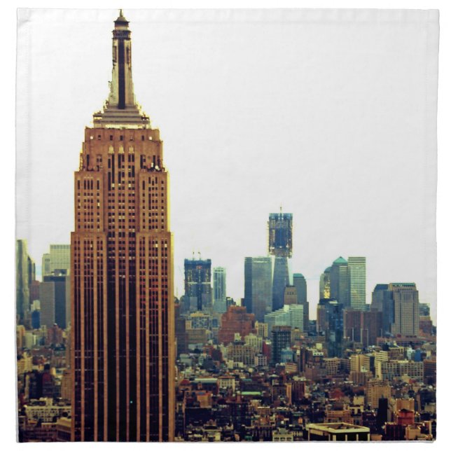 NY City Skyline ESB, LM 7 Cloth Napkin (Front)