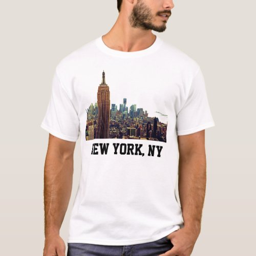 NY City Skyline ESB LM 7 T_Shirt