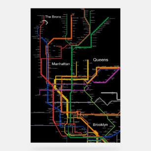 NY-City subway map Acrylic Sign