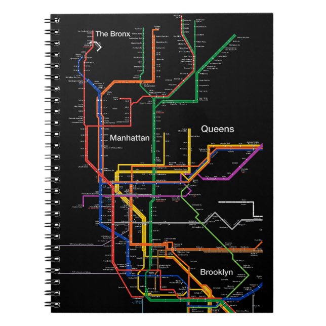 NY-City subway map Notebook (Front)