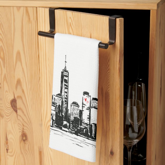 NY Cityscape Kitchen Towel (Thirds Fold)