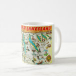 NY Finger Lakes Map Mug<br><div class="desc">A fun vintage postcard map of the Finger Lakes of New York State repurposed on a mug.</div>